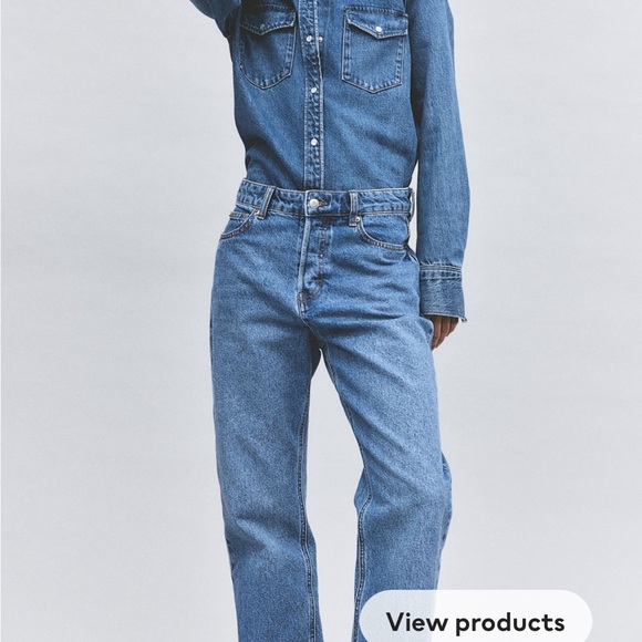 WORN ONCE H&M straight high Jeans - Picture 5 of 8